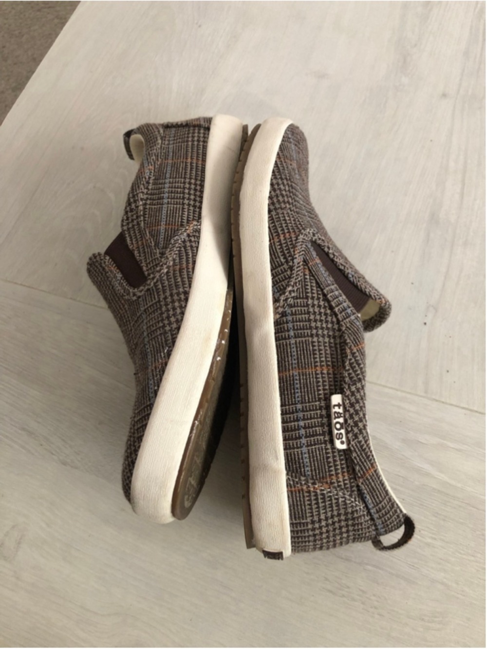 Sz 7 Taos Dandy Slip On Casual Loafers Sneakers Plaid Curves & Pods Girlcore - Picture 7 of 11